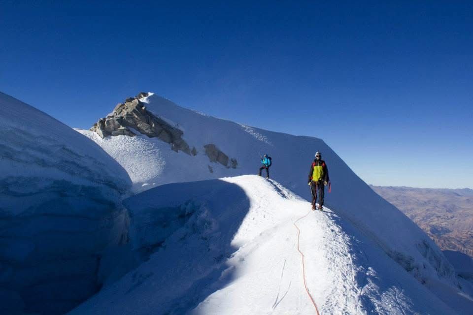 Alpine glacier fieldwork in a mountain environment
